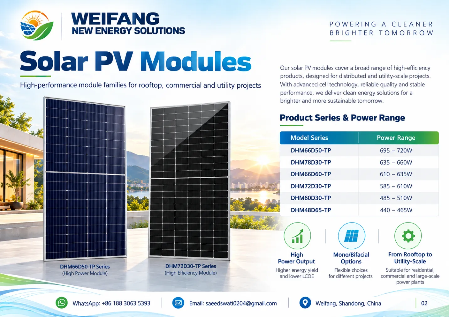 Catalog page 2: Solar PV modules